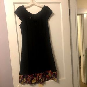 Black with floral ruffle adorable eyelet Dress